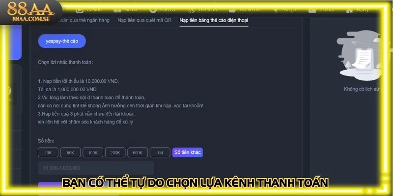 Bạn có thể tự do chọn lựa kênh thanh toán tiện lợi và an toàn